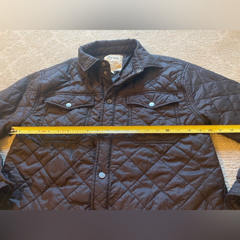 Dylan Los Angeles Quilted Black Cropped Jacket Womens Sz S - Picture 4 of 10